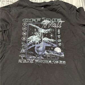 Vans Black Tee with White Graphic